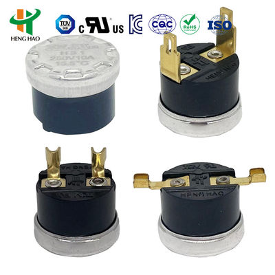 KSD301 H31 Bimetal Termostat Sıcaklık Denetleyicisi Otomobil Soğutma Ventilatörü için 100000 Döngü ve -10 ~ 300 °C Aralık