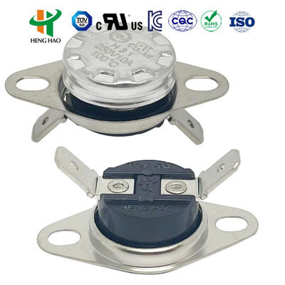 KSD301 Bimetallic Thermostat with 0~250℃ Temperature Range Normally Closed or Open Auto or Manual Reset Snap-action