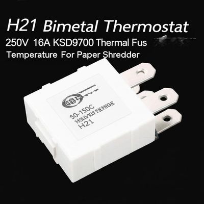 H21 Bimetal Termostat 250V 16A 50-150C KSD9700 Kağıt parçalayıcı için termal sigorta sıcaklık anahtarı