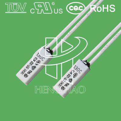 Yeniden Kullanılabilir SEKI Termal Koruyucu / Bimetal Termal Anahtar ROHS Sertifikalı st-22