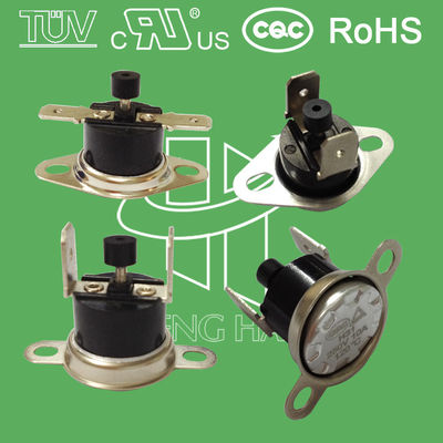 KSD301 Manuel sıfırlama bimetal termostat termal sıcaklık anahtarı 250V 10A 16A UL CQC TUV ROS ile